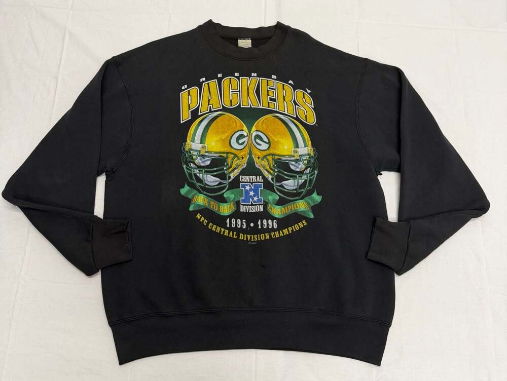 Vintage 1996 Green Bay Packers NFC Central Division Champions Sweatshirt XL